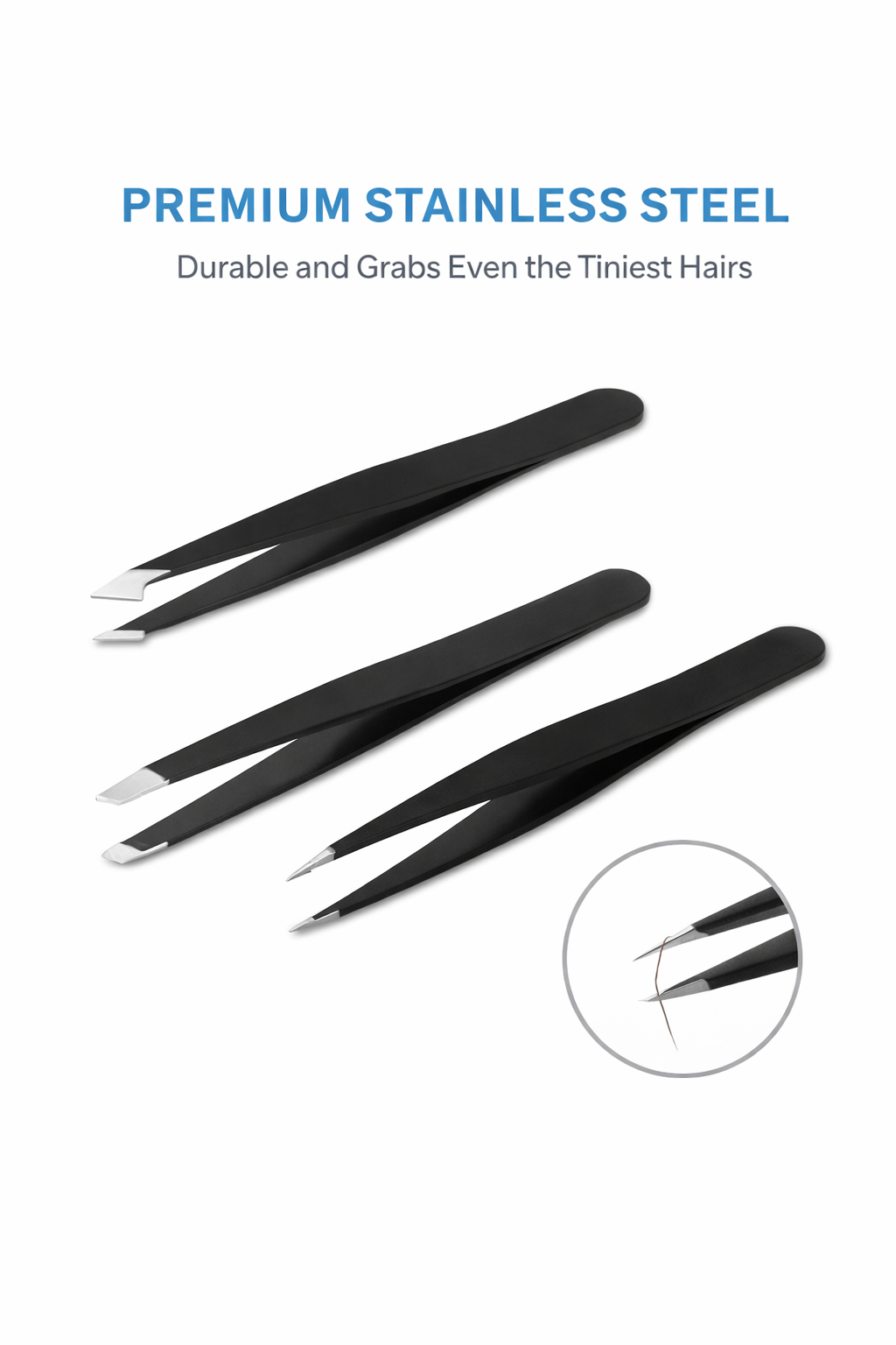 Tweezers for Eyebrows - 3 pcs