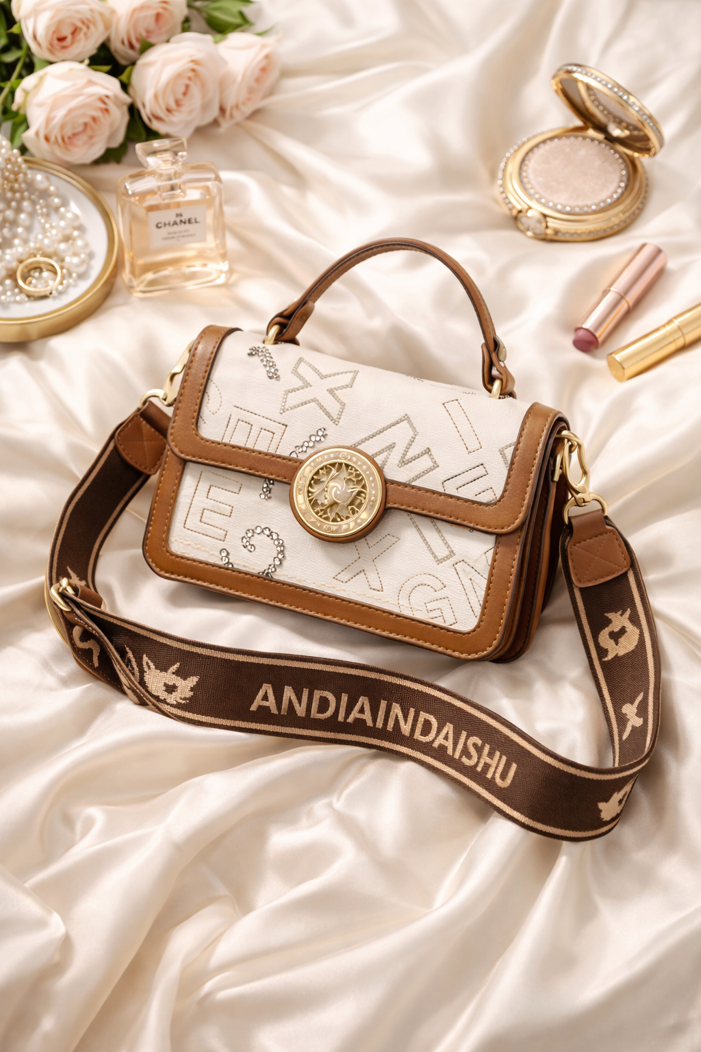 She Glows Edit Parisian Charm Sling Bag