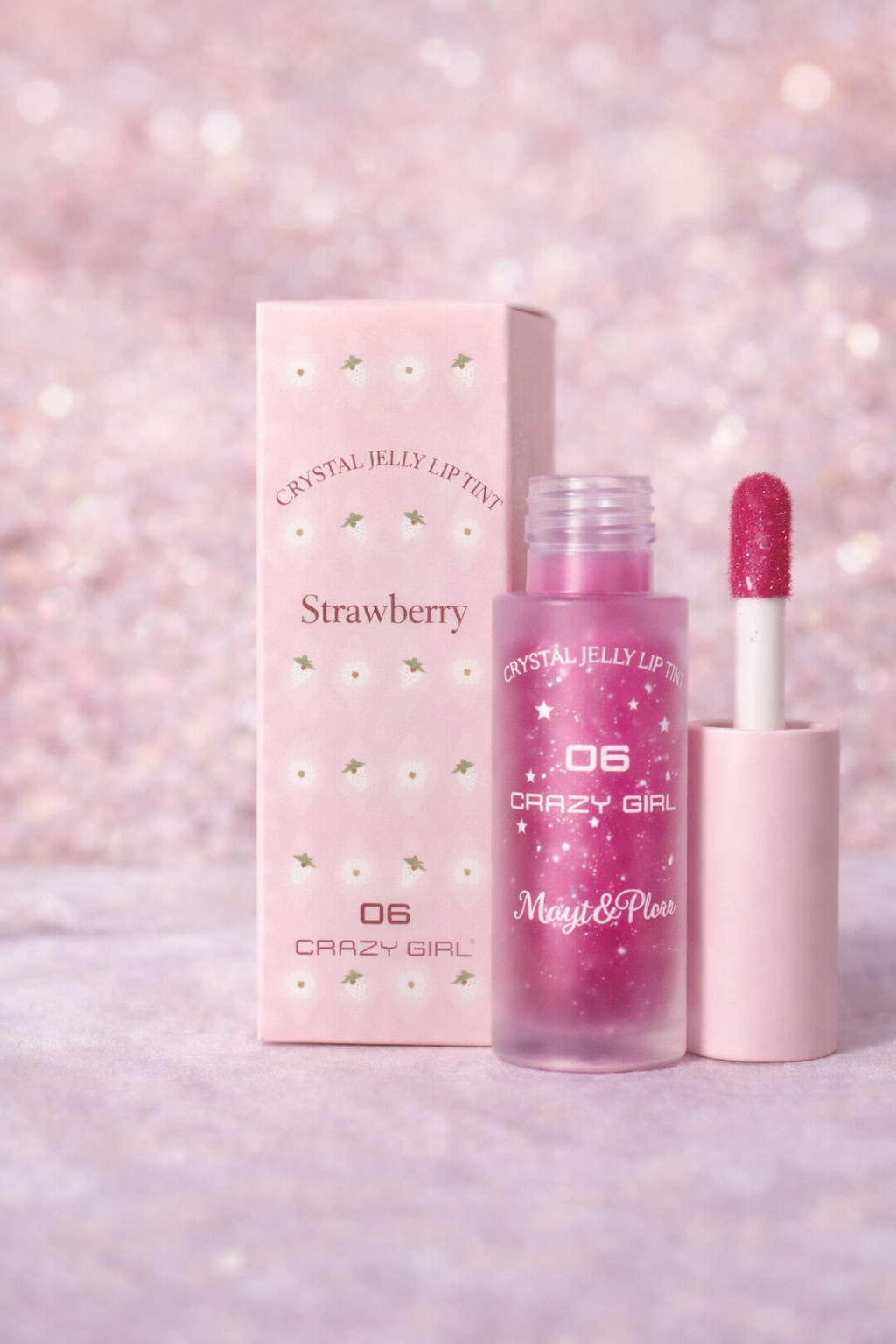 Strawberry Crystal Jelly Lip Tint – Moist & Glossy Finish
