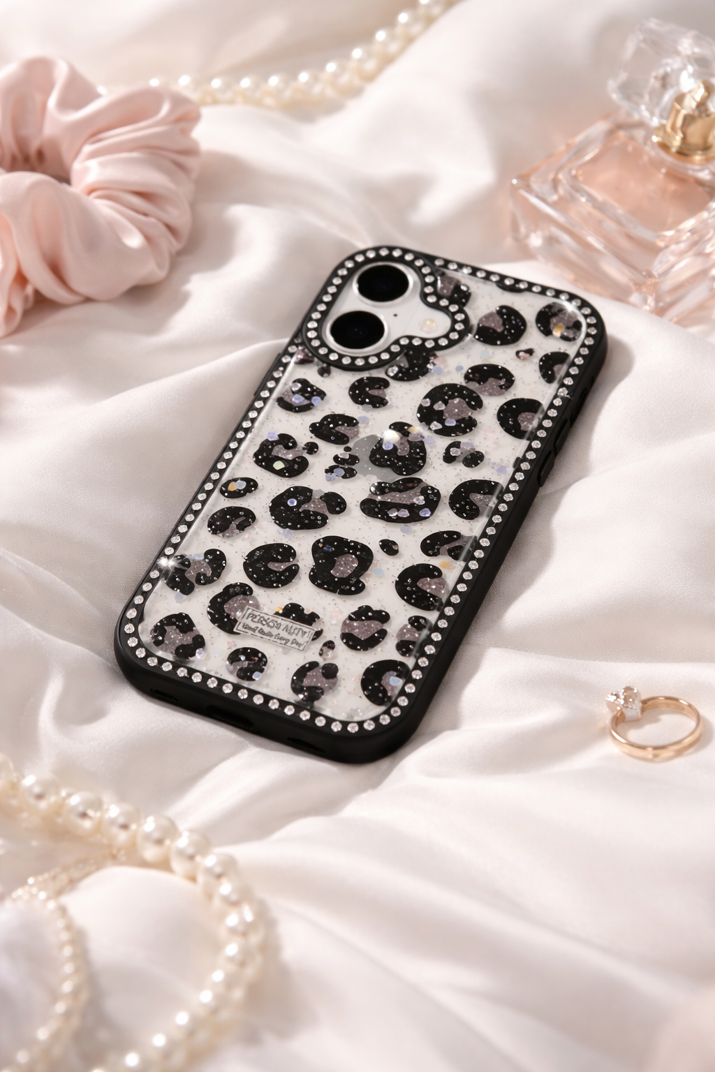 Leopard Print Glitter Case - Iphone 16