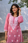 Chikankari Cute Short Kurti