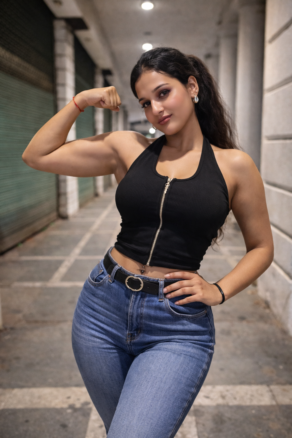 SculptFit Halter Crop Top