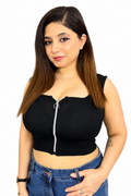 Hot Black Crop Top