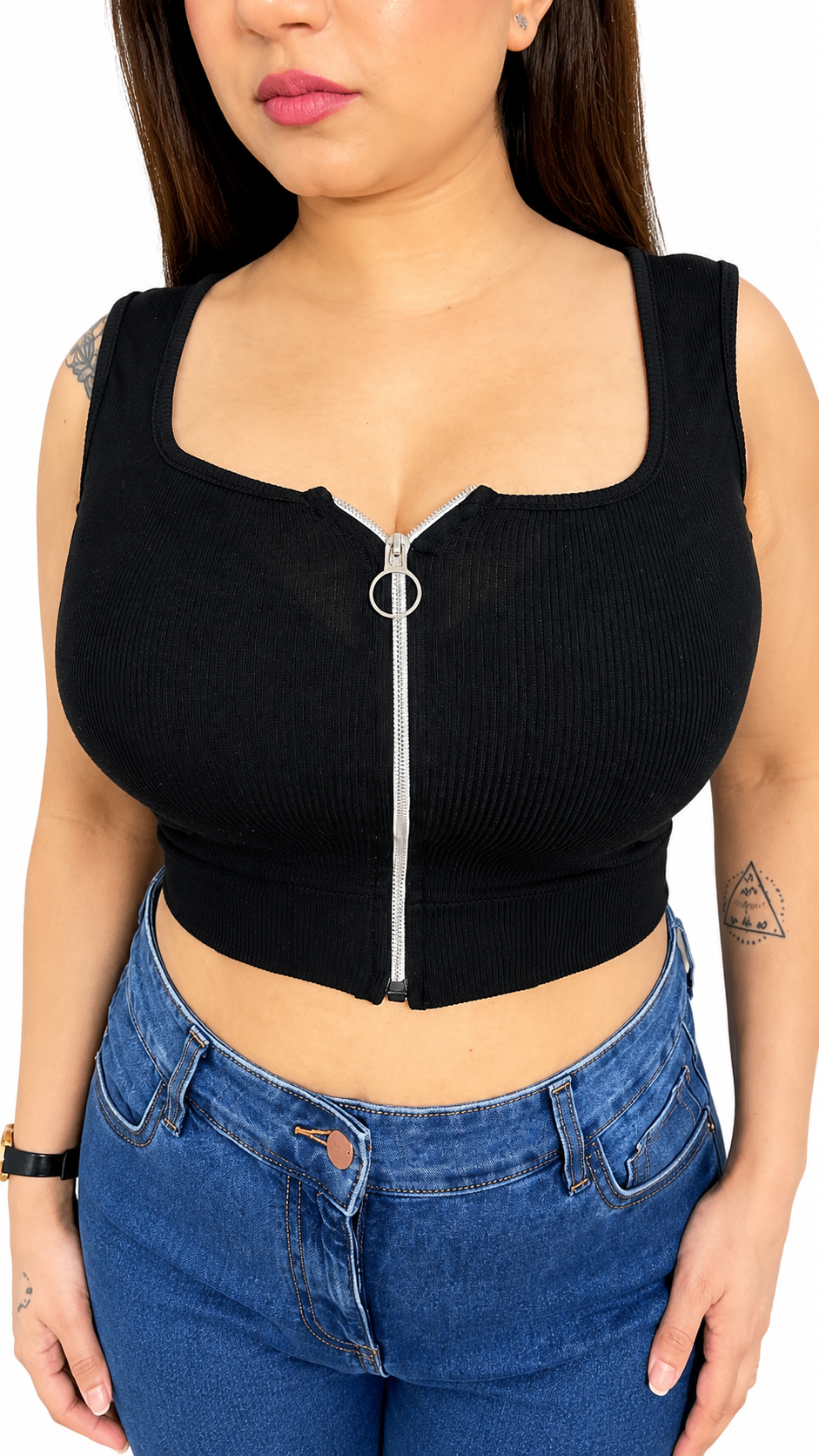 Hot Black Crop Top